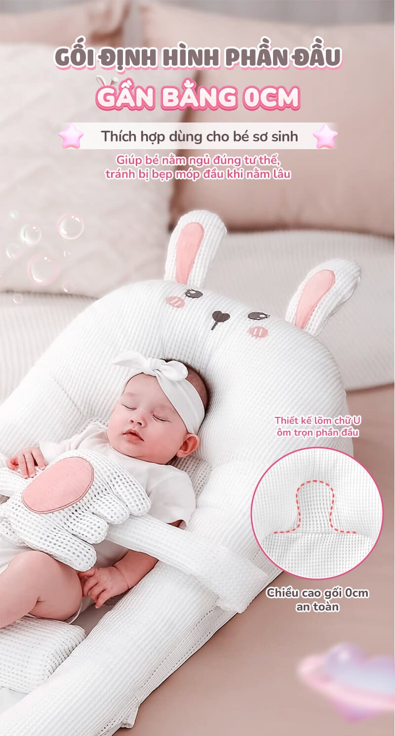 Gối chống trào ngược thỏ hồng Chilux